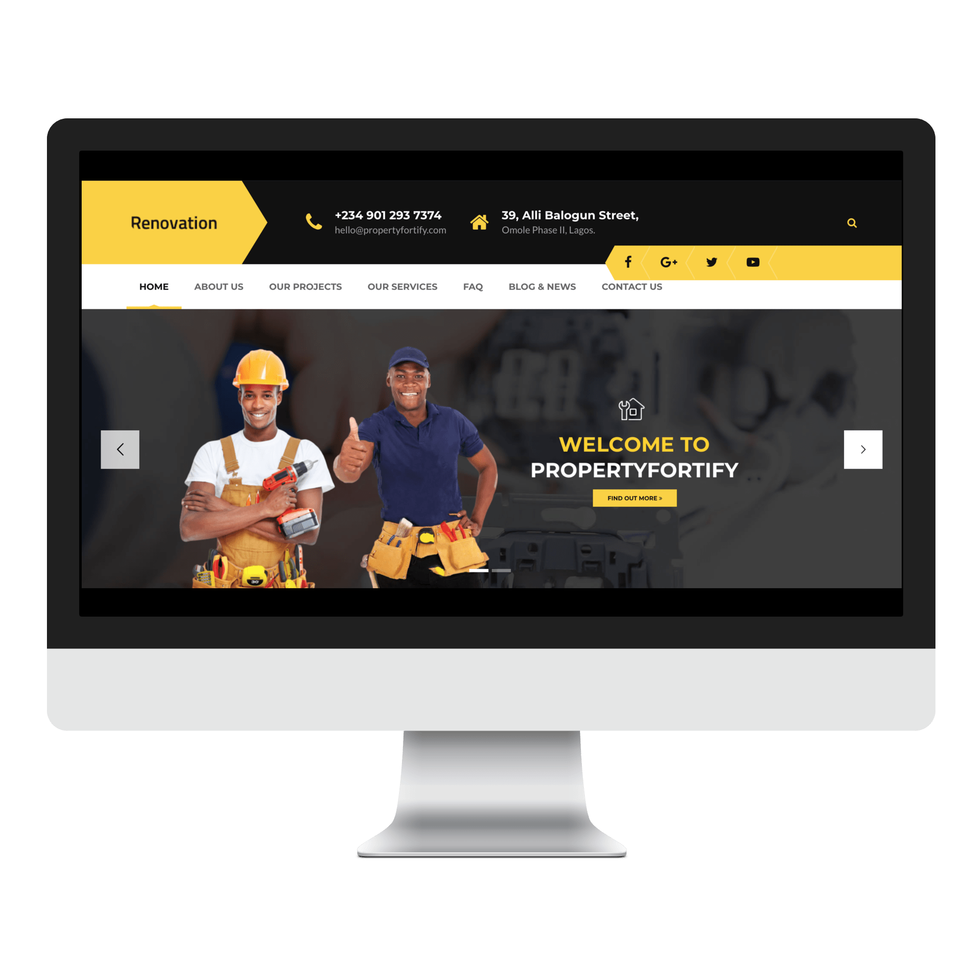 Property Fortify Website Designed by Sigmanox NG